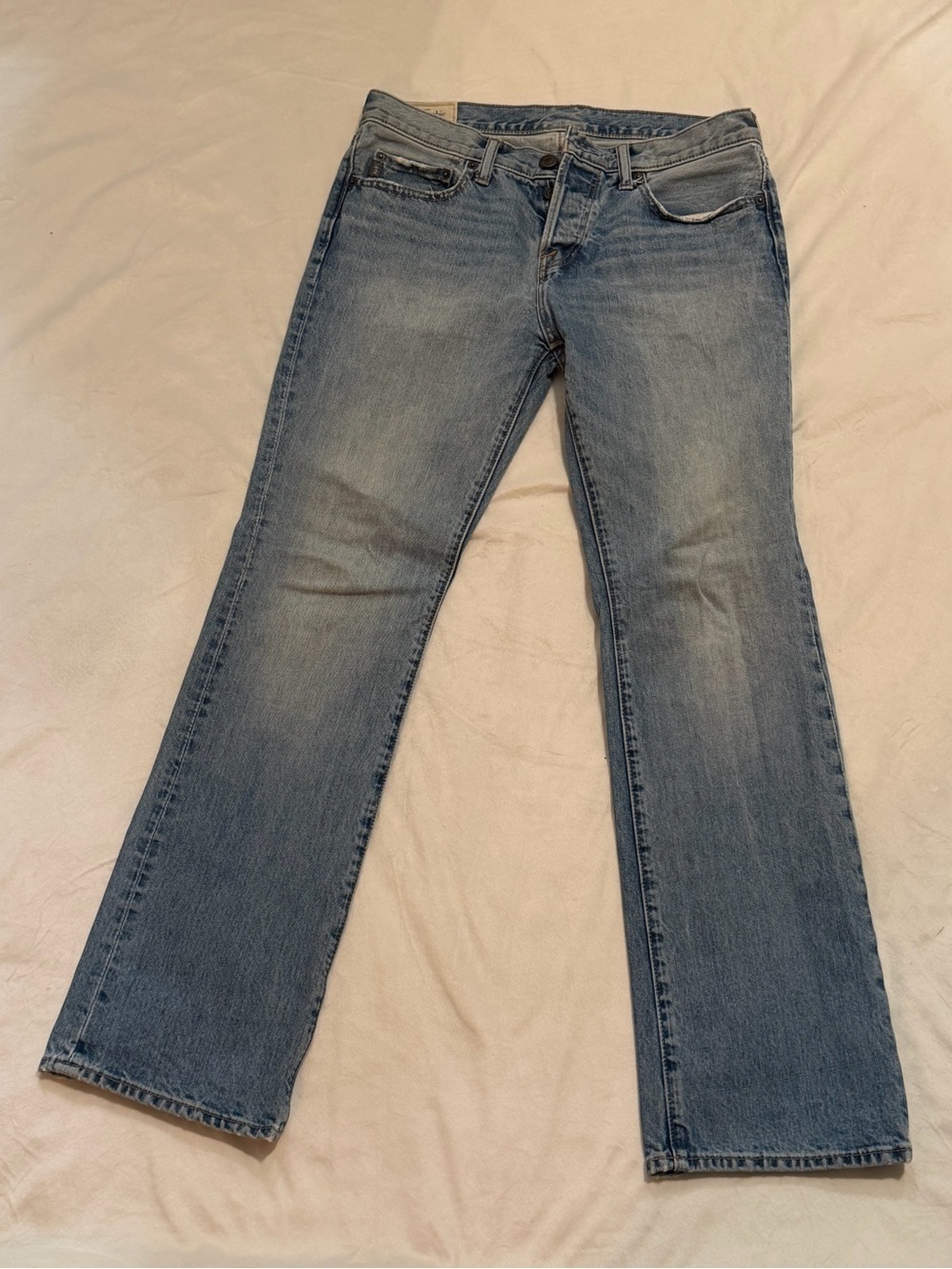 Abercrombie & Fitch Men's Light Blue Bootcut Jeans
